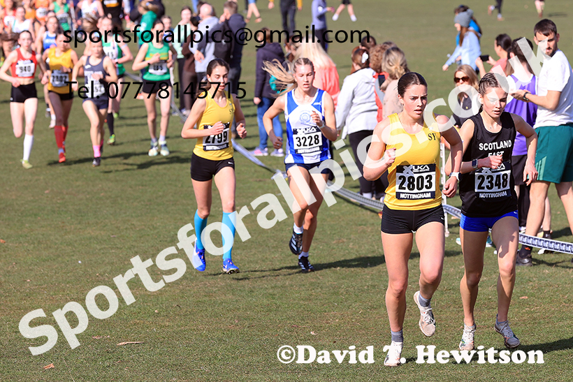 Womens under-17s 2025 UK CAU Inter Counties Cross Country Champs., Wollaton Park, Nottingham. Photo: David T. Hewitson/Sports for All Pics